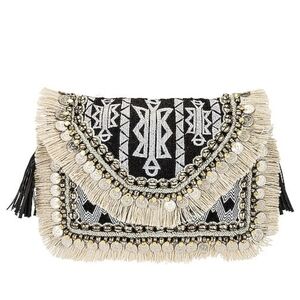 SHASHI  LEELA CLUTCH IN MONOCHROME